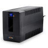 Imagine UPS nJoy Horus Plus 2000, 2000VA/1200W, Afisaj LCD cu ecran tactil, 4 Prize Schuko cu Protectie, Repornire Automata, RJ11 protectie pentru linia de telefon/modem, Posibilitatea de monitorizare si control prin USB, LAN si internet, port de comunicare USB, rata de eficienta pana la 90%