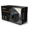 Imagine UPS nJoy Horus Plus 1000, 1000VA/600W, Afisaj LCD cu ecran tactil, 4 Prize Schuko cu Protectie, Repornire Automata, RJ11 protectie pentru linia de telefon/modem, Posibilitatea de monitorizare si control prin USB, LAN si internet, port de comunicare USB, rata de eficienta pana la 90%