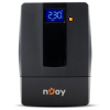 Imagine UPS nJoy Horus Plus 600, 600VA/360W, Afisaj LCD cu ecran tactil, 2 Prize Schuko cu Protectie, Repornire Automata, RJ11 protectie pentru linia de telefon/modem, Posibilitatea de monitorizare si control prin USB, LAN si internet, port de comunicare USB, rata de eficienta pana la 90%