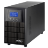 Imagine UPS nJoy Aten PRO 2000, 2000VA/ 1800W, On-line, LCD Display, 3 Prize Schuko cu Protectie, Management, Tower, Dubla conversie, Frequency Range 40Hz ~ 70 Hz, Connection port RS232 / USB / Intelligent Port, Dimensiuni: 397 x 145 x 220 mm, Greutate: 17 kg, Negru