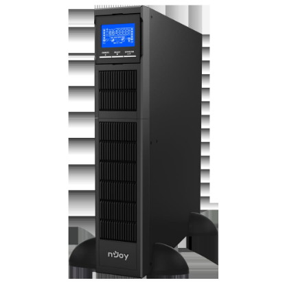 Imagine UPS nJoy Balder 3000, 3000VA/ 3000W, On-line, LCD Display, Montare Rack/Tower, 8 Prize IEC 13 1x IEC C19, Dubla conversie, Plaja larga de tensiuni acceptate, Eficienta impresionanta de pana la 96%, Frecventa: 40Hz ~ 70 Hz, Dimensiuni: 630 x 438 x 88 mm, Greutate: 27.5 kg