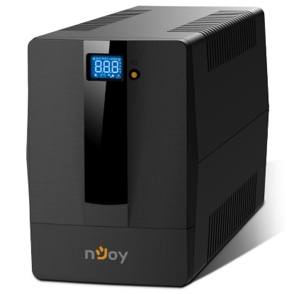 Imagine UPS nJoy Horus Plus 1500, 1500VA/900W, Afisaj LCD cu ecran tactil, 4 Prize Schuko cu Protectie, Repornire Automata, RJ11 protectie pentru linia de telefon/modem, Posibilitatea de monitorizare si control prin USB, LAN si internet, port de comunicare USB, rata de eficienta pana la 90%