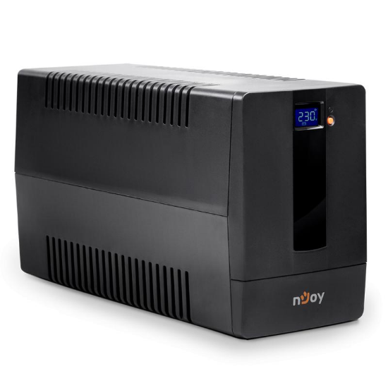 Imagine UPS nJoy Horus Plus 1500, 1500VA/900W, Afisaj LCD cu ecran tactil, 4 Prize Schuko cu Protectie, Repornire Automata, RJ11 protectie pentru linia de telefon/modem, Posibilitatea de monitorizare si control prin USB, LAN si internet, port de comunicare USB, rata de eficienta pana la 90%