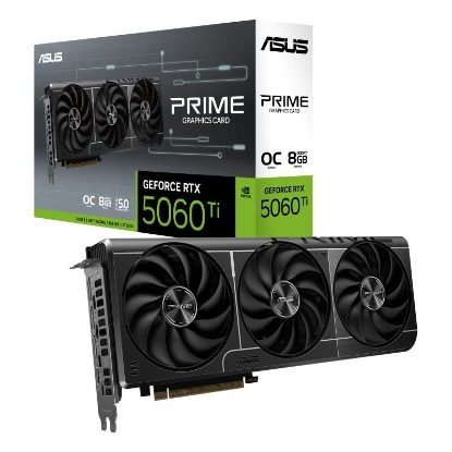 Imagine Placa Video ASUS PRIME GeForce RTX 5060 Ti OC, 8 GB GDDR7, 128 bit, PCI Express 5.0, 1 x HDMI, 3 x DisplayPort