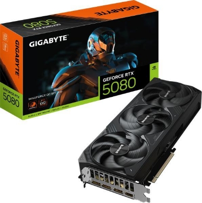 Imagine Placa Video GIGABYTE WINDFORCE OC SFF RTX 5080, 16 GB GDDR7, 256 bit , PCI Express 5.0, 1 x HDMI, 3 x DisplayPort