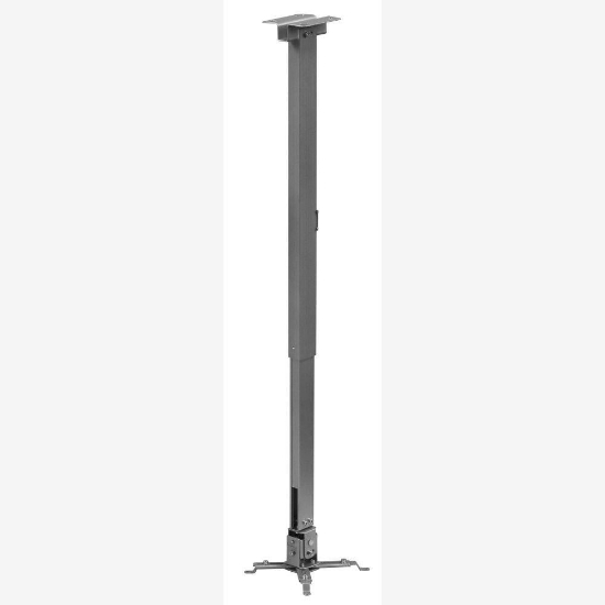 Imagine Suport de tavan telescopic Sopar Tapa 23059, inaltime reglabila intre 70-120 cm, suporta pana la 12 kg, grad de inclinare de +/- 20° | +/- 10°, rotatie +/- 10°, din otel, argintiu