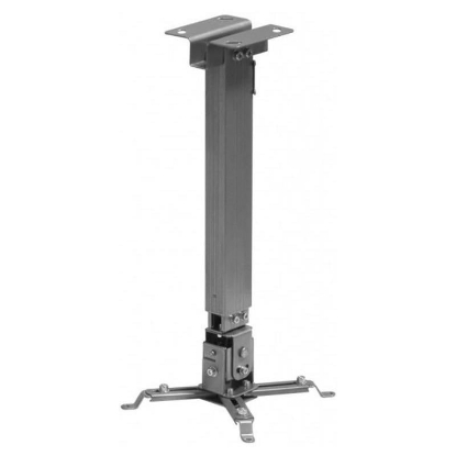Imagine Suport de tavan telescopic Sopar Tapa Silver 23056, inaltime reglabila intre 43-65 cm, suporta pana la 12 kg, grad de inclinare de +/- 20° | +/- 10°, rotatie +/- 10°, din otel, argintiu