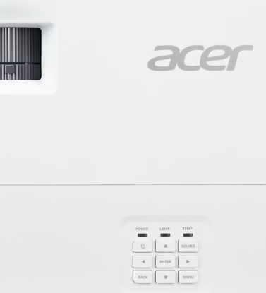 Imagine Videoproiector Acer H6815GTV, 4K UHD 3840*2160, 4.000 lumeni, 16:9/ 4:3, 10.000:1, dimensiune maxima imagine 300'', distanta maxima de proiectie 10m, boxa 3W, lampa 5.000/ 20.000 ore extremeeco, 29-30 dB, 2.88 kg, 2* HDMI, PC audio out, DC Out (5V/1.5A, USB Type A), RS232, cablu HDMI inclus, capac