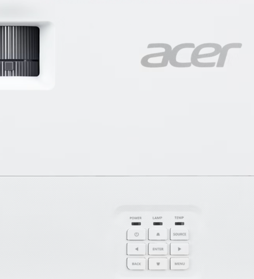 Imagine Videoproiector Acer H6815GTV, 4K UHD 3840*2160, 4.000 lumeni, 16:9/ 4:3, 10.000:1, dimensiune maxima imagine 300'', distanta maxima de proiectie 10m, boxa 3W, lampa 5.000/ 20.000 ore extremeeco, 29-30 dB, 2.88 kg, 2* HDMI, PC audio out, DC Out (5V/1.5A, USB Type A), RS232, cablu HDMI inclus, capac