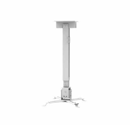 Imagine Suport tavan videoproiector Serioux, PJM1A,model universal de montare, Tilt:-15 to +15 ° , Max 10kg, Inaltime reglabila 430-650mm, culoare argintiu