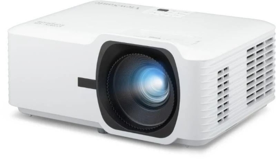Imagine Videoproiector Viewsonic LS630HD, FHD 1920* 1080, up to WUXGA RB(1920 x 1200), 4400 lumeni, 3.000.000:1, laser 20.000- 30.000 ore, zoom 1.3x, dimensiune maxima imagine 300", distanta maxima de proiectie 9.76 m, 27-32 dB, 2* HDMI, audio out, boxa 15W, USB Type A (Power): 1 (5V/1.5A), RS232, RJ45, 3.1