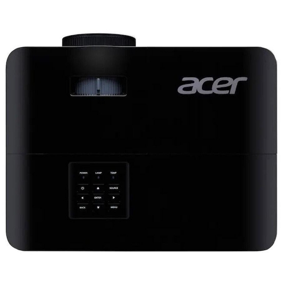 Imagine Videoproiector Acer X139, WXGA 1280*800, up to WUXGA 1920*1200, 4.800 lumeni, 16:10/ 16:9/ 4:3, 20.000:1, zoom optic 1.1x, distanta maxima proiectie 10 m, dimensiune maxima imagine 300'', boxa 3W, lampa 5.000/ 20.000 ore, 29 dB,2.4 kg, D-sub, composite video, 2* HDMI, PC audio in/ out, DC Out