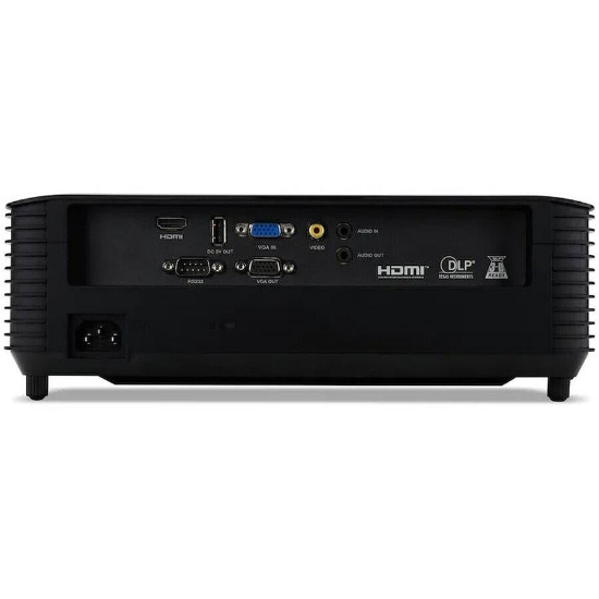 Imagine Videoproiector Acer X139, WXGA 1280*800, up to WUXGA 1920*1200, 4.800 lumeni, 16:10/ 16:9/ 4:3, 20.000:1, zoom optic 1.1x, distanta maxima proiectie 10 m, dimensiune maxima imagine 300'', boxa 3W, lampa 5.000/ 20.000 ore, 29 dB,2.4 kg, D-sub, composite video, 2* HDMI, PC audio in/ out, DC Out