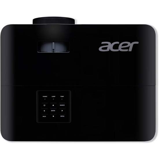 Imagine Videoproiector Acer X1328ic, WXGA 1280*800, up to WUXGA 1920*1200, 5.000 lumeni, 16:9/ 16:10/ 4:3, 20.000:1, diagonala maxima 300", distanta maxima de proiectie 10 m, boxa 3W, lampa 5.000 / 15.000 ore, 27 dB, 2.4 kg, D-sub, 2* HDMI, PC audio in/ out, composite video, DC Out (5V/1A, USB Type A)