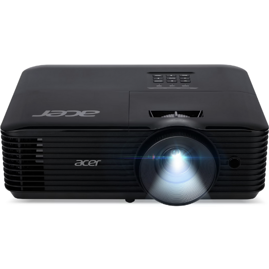 Imagine Videoproiector Acer X1328ic, WXGA 1280*800, up to WUXGA 1920*1200, 5.000 lumeni, 16:9/ 16:10/ 4:3, 20.000:1, diagonala maxima 300", distanta maxima de proiectie 10 m, boxa 3W, lampa 5.000 / 15.000 ore, 27 dB, 2.4 kg, D-sub, 2* HDMI, PC audio in/ out, composite video, DC Out (5V/1A, USB Type A)