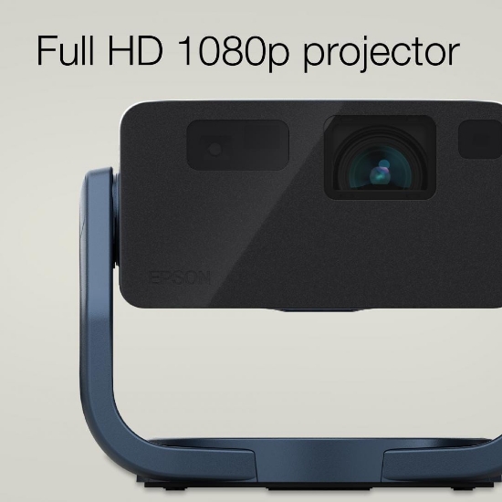 Imagine Proiector Epson EF-22N Proiector compact + stand,  cu proiecte de pana la 150", Tehnologie 3LCD, LCD 0.62", 1000 lumeni (500 mod economic), Full HD, Aspect: 16:9, Contrast: 5.000.000 : 1, Sursa lumina: Laser, Durata de viata sursa lumina: 20.000 ore, Refresh rate: 200 Hz - 240 Hz, 16.77 Milioane