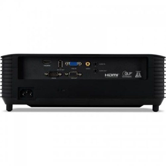 Imagine Videoproiector Acer X129H, XGA 1024* 768, up to WUXGA 1920* 1200, 4.800 lumeni/ 3840 lumeni ecomode, 4:3/ 16:9, 20.000:1, dimensiune maxima imagine 300", distanta maxima de proiectie 11.8 m, boxa 3W, lampa 6.000 ore/ 15.000 ore exteme eco, 27 dB, 2.8 kg, D-sub, HDMI, PC audio in/ out, Composite