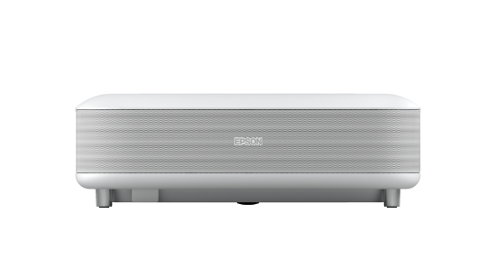 Imagine Videoproiector Epson EH-LS650W, 3LCD, Smart laser 4K PRO-UHD1 Ultra- short-throw, 3.600 lumeni, 4K enhancement, 16:9, 2.500.000:1, HDR10, HLG, zoom 2.5, dimensiune maxima imagine 120", distanta minima de proiectie 0.4 m, 3* USB 2.0-A, USB 2.0 Type B (Service Only), Wireless LAN IEEE