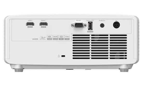 Imagine Videoproiector Optoma HZ40HDR, DLP laser FHD 1920*1080, 4.000 lumeni, 300.000:1, contrast dinamic 2.000.000:1, 16:9/ 4:3/ 16:10, 30.000 ore, distanta maxima de proiectie 10 m, dimensiune maxima imagine 7.62 m/ 300", 2* HDMI,USB-A power 1.5A, RS232, audio out, 32-34 dB, 3D, Security bar, Kensington