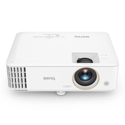 Imagine Proiector BENQ TH585P, DLP, FHD 1920*1080, 3500 lumeni, 10.000:1, 16:9, lampa 4000 ore/ 15.000 ore, zoom 1.1x, 2* HDMI, MHL, USB tip A, RS232, boxa 10W, telecomanda cu baterii incluse, potrivit pentru jocuri de consola, culoare alb