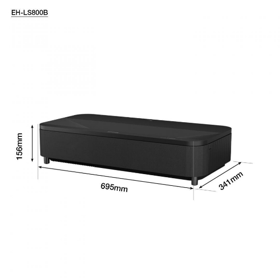 Imagine Proiector Epson EH-LS800B, 3LCD, 4.000 lumeni, 4K PRO-UHD, 16:9, 2.500.000:1, laser 20.000 ore, HDR10, HLG, zoom 1- 2,5, dimensiune maxima imagine 150", 3* USB 2.0-A, USB 2.0 Type B (Service Only), Wireless LAN IEEE 802.11a/b/g/n/ac, Jack plug out, Bluetooth, HDMI ARC, 3* HDMI, Android TV