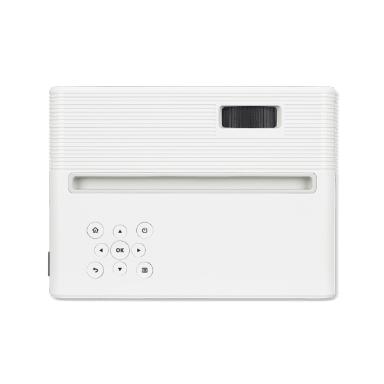 Imagine Proiector ACER AOPEN QF12, LCD, FHD 1920*1080, 5.000 lumeni (LED  brightness)/ 100 ANSI, 16:9/ 4:3, 1000:1, zoom 1x, dimensiune maxima imagine 155"/ 393 cm, distanta maxima de proiectie 4.5 m, LED 30.000 ore, HDMI, MicroSD, USB (Wireless dongle, Type A), USB Type-C, Headphone Out, boxa 5W, greutate