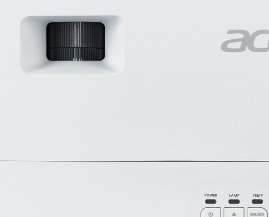 Imagine Videoproiector Acer P1257i, DLP 3D ready, 4800 lumeni/ 3600 lumeni Eco, XGA 1024* 768, up to WUXGA 1920* 1200, 4:3/ 16:9, 20.000:1, zoom 1.3x, dimensiune maxima imagine 300", distanta maxima de proiectie 9.2 m, boxa 10W, lampa 5.000 ore/ 15.000 ore Extreme Eco, 29 dB, greutate 2.4 kg, D-sub